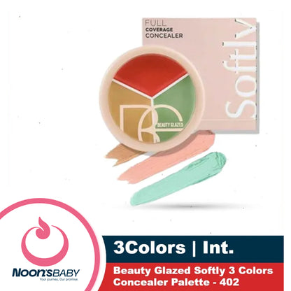 Beauty Glazed Softly 3 Colors Concealer Palette - Shade#401, 402