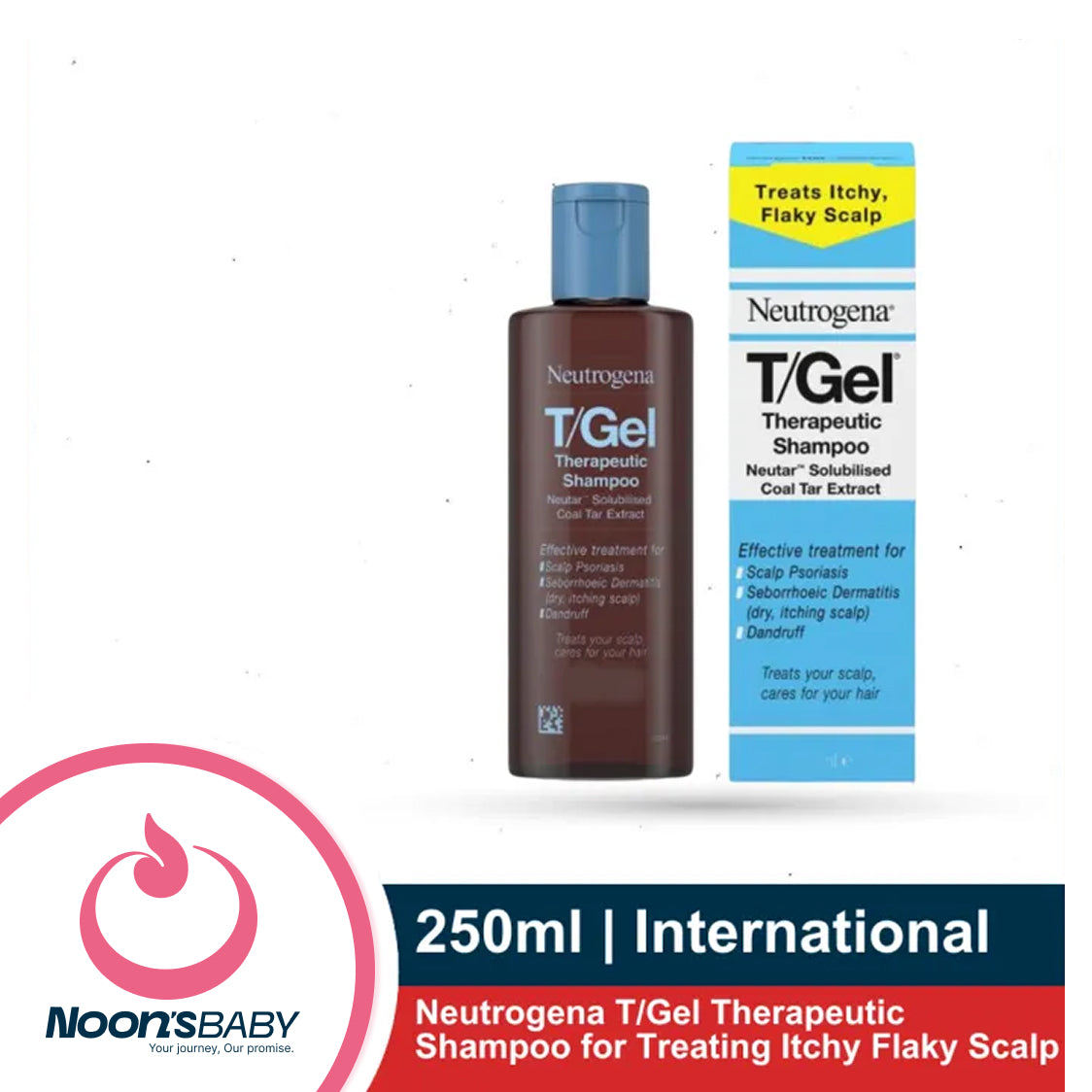 Neutrogena Shampoo - T/Gel Therapeutic Shampoo for Treating Itchy Flaky Scalp - 250ml