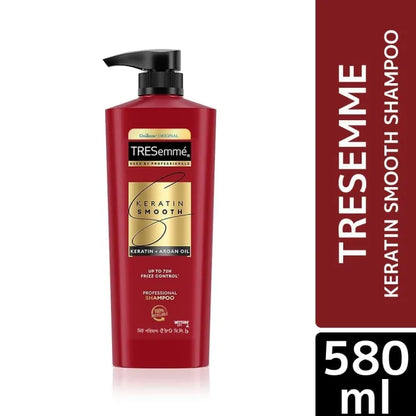 Tresemme Shampoo Keratin Smooth 580ml / 340ml / 185ml | With Keratin & Argan Oil for Straighter|| Shinier Hair - Nourishes Dry Hair & Controls Frizz|| For Men & Women | Bangladesh