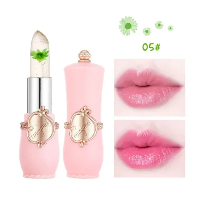Transparent Jelly Flower Moisturizing Lipstick 6 Shades Available | Temperature Color Changing Lip Balm Long-lasting Lip Care | Lipstick for Women Daily Basic Lips Makeup Cosmetic