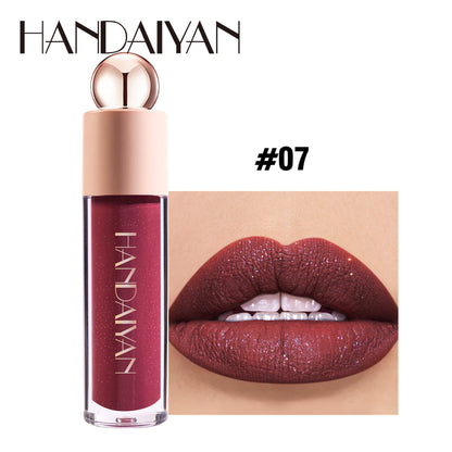 HANDAIYAN 8 Colors Shimmer Matte Lipstick Glitter Lip Stick Lip Gloss 6ml x1pcs