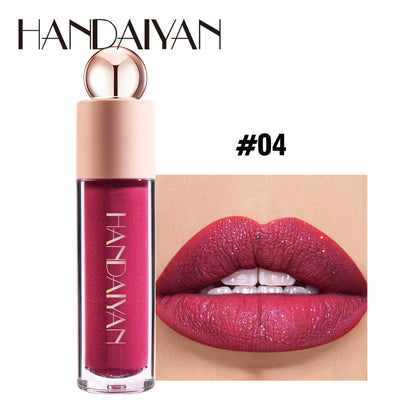 HANDAIYAN 8 Colors Shimmer Matte Lipstick Glitter Lip Stick Lip Gloss 6ml x1pcs
