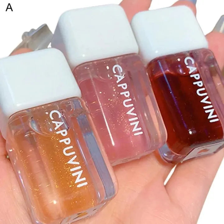 Cappuvini 3pcs Light Sensitive Jelly Lip Oil Set Lip Care