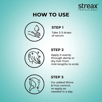 Streax Professional Hair Serum Vitariche Gloss 45ml / 115ml (Indian)