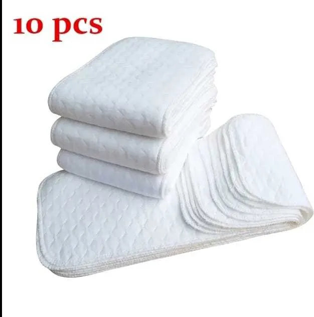 Reusable Cotton Diaper Pad for Baby 3/5/10pcs | Reusable Baby Diapers Cloth Diaper panties 3 Layer Insert 100% Cotton Washable Baby Care reusable Eco-friendly Diaper