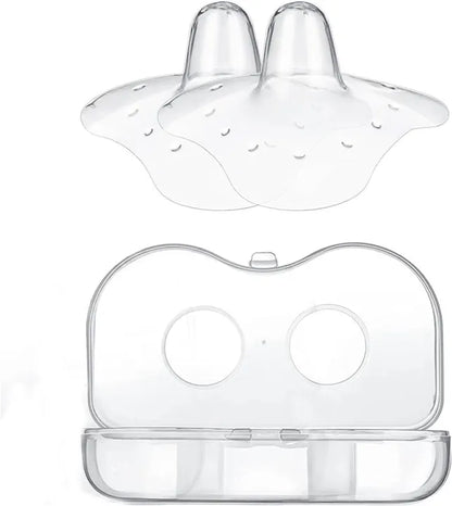 2pcs Silicone Nipple Shield with Carrying Boxes/ Without Box Breastfeeding Nipple Cover