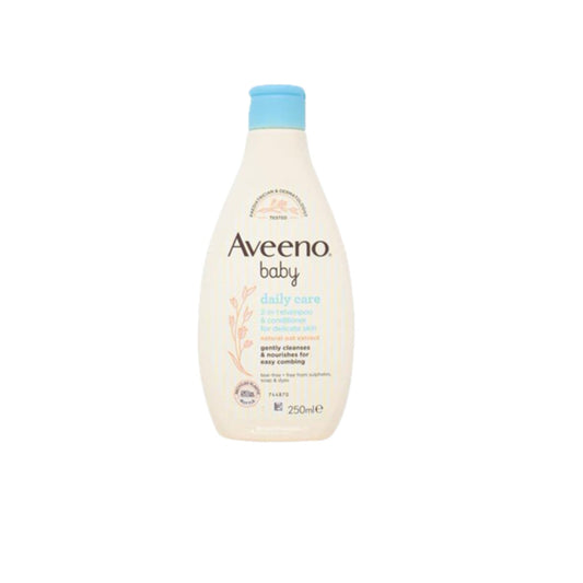 Aveeno Baby Daily Care 2 in 1 Shampoo & Conditioner 250ml (Made in UK)