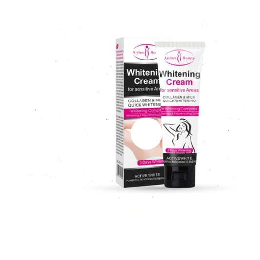AICHUN BEAUTY Quick Whitening Cream for Sensitive Areas 50ml Collagen and Milk Complex Whitening and Rejuvenating Body Skin Make-Up Cosmetic