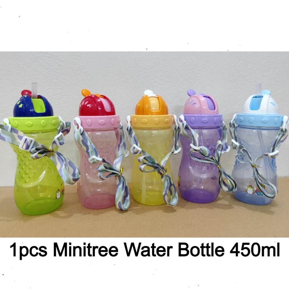 Baby Mumpot Waterbottle Minitree Crystal Color Training Plastic Cup 6m+ 450ml (Multicolor)