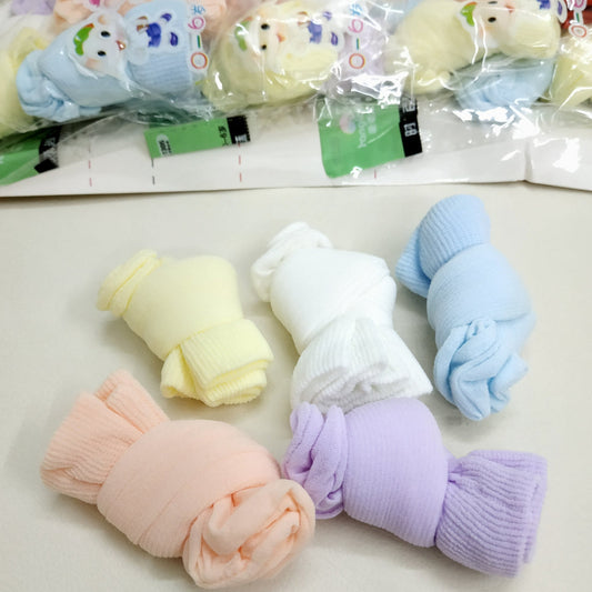 Baby Skin Socks - Socks For Baby Girl & Boy - 5pcs Packet (Multicolor)