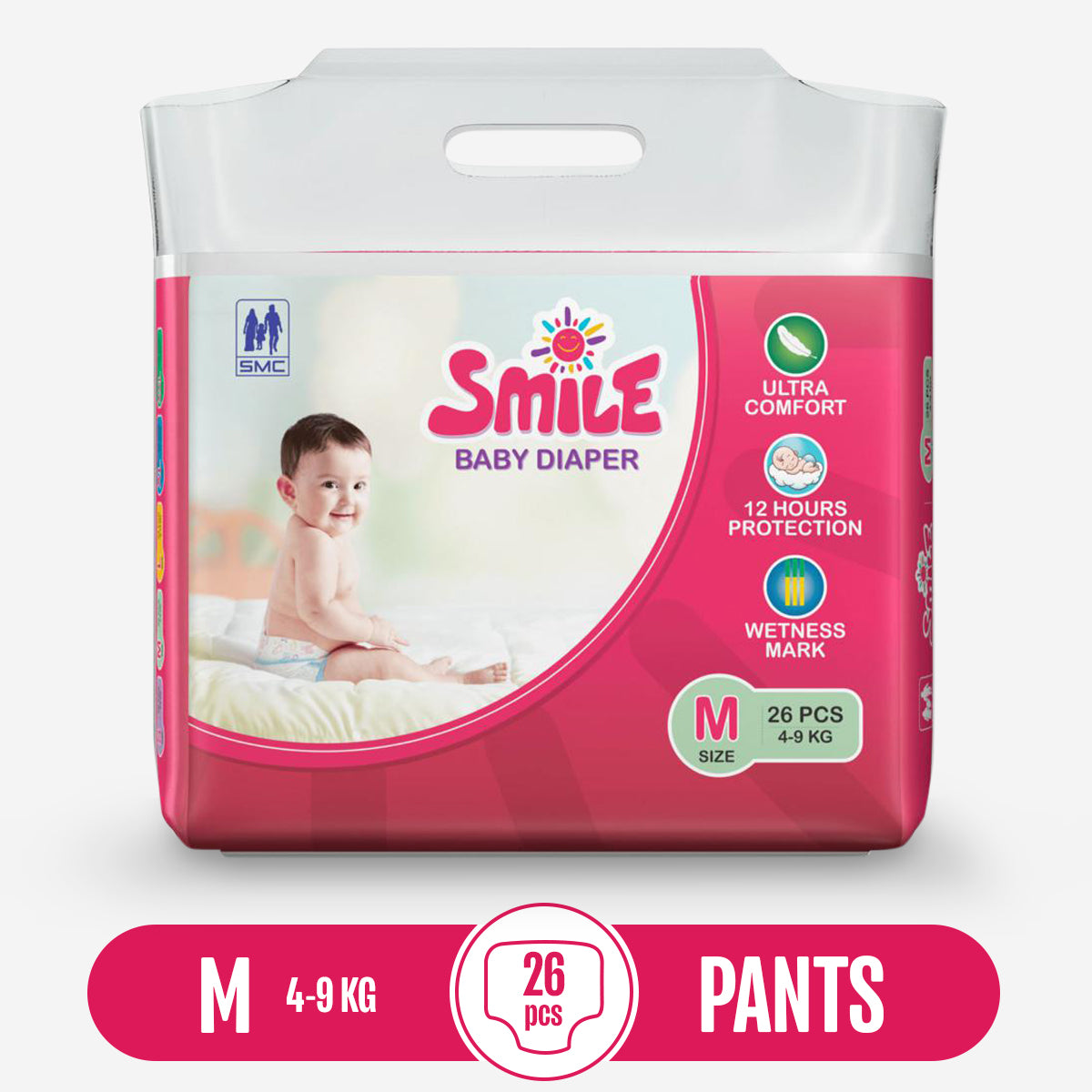 Diaper Belt System Medium Size (4-9 KG)  Big Pack of 26 pcs