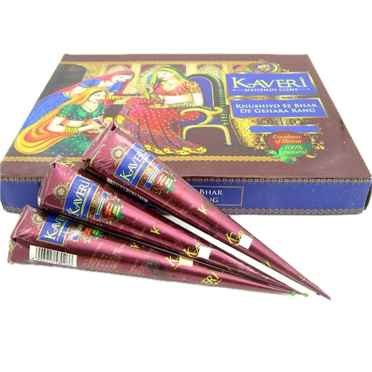 4pcs Mehendi Cone by Kaveri Mehendi - mehedi design sticker paper