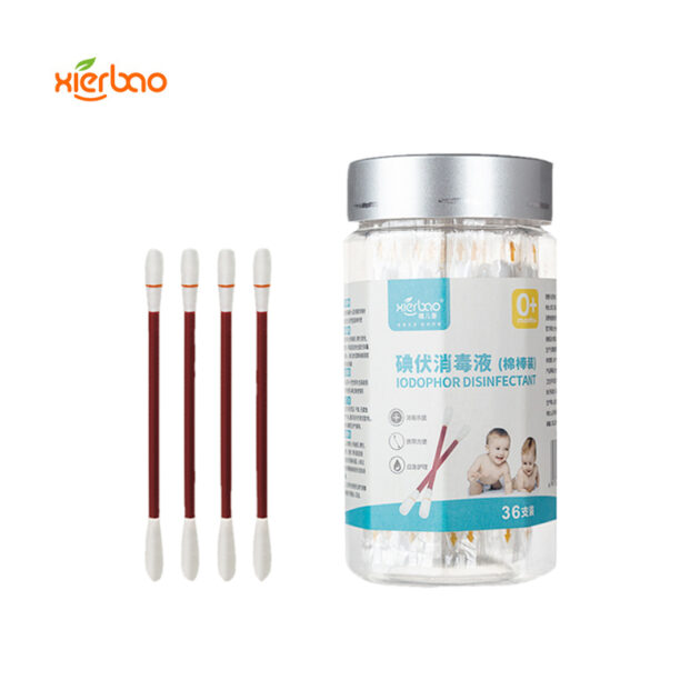 Disposable Medical Iodine Cotton Sticks 36 Pcs Box