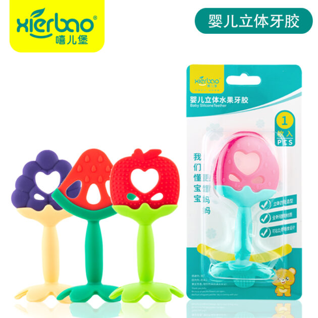 Baby Full silicone three dimensional fruit teether