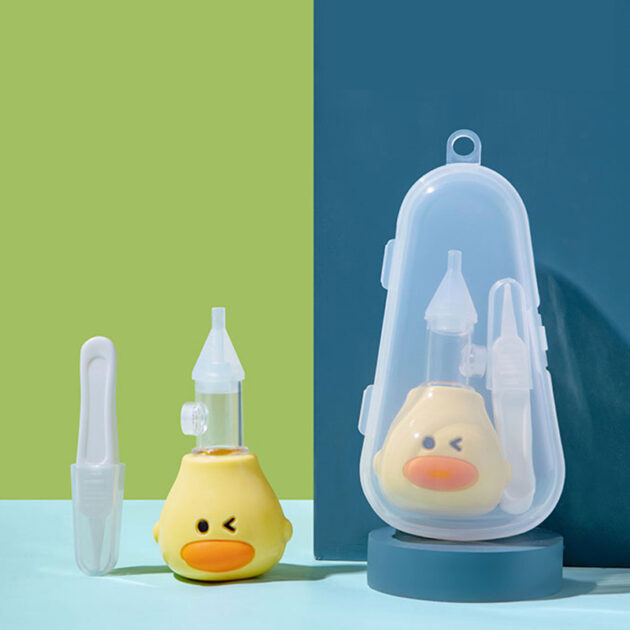 Cartoon anti-reflux nasal aspirator [anti-reflux nasal aspirator + booger clip]